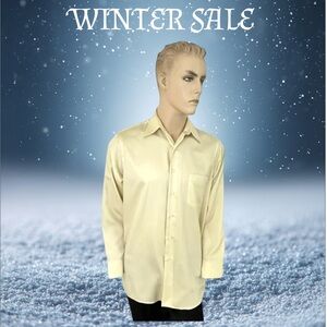 Geoffrey Beene Men's Dress Shirt { Medium : 15 ½ -  32 / 33 } Champagne